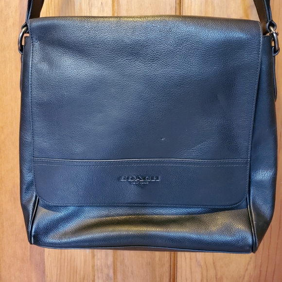 Coach Bags Authentic Coach Black Leather Messenger Bag Poshmark